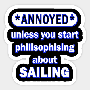 Sailing Sailboat Captain Nautical Rudder Saying Sticker